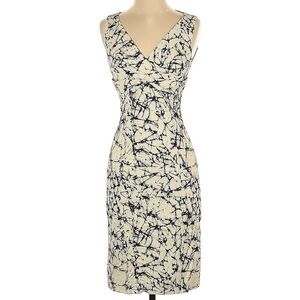 Michael Kors Blue and White Sheath Dress